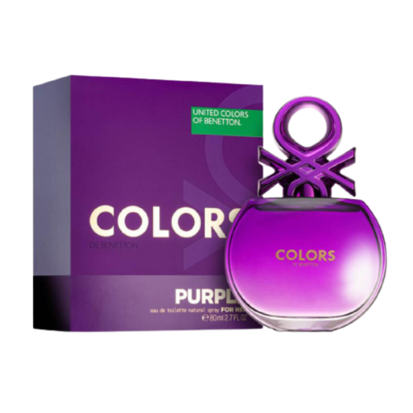 United Colors of Benetton Purple Perfume in a Purple Bottle